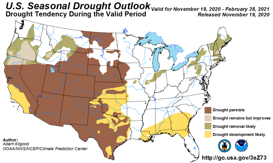 us drought forecast Sustainability Action Network